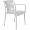 Online Sedia da esterno impilabile elica garden "giuly" in polipropilene bianco 58x57x80 cm Mobili Da Giardino E Accessori