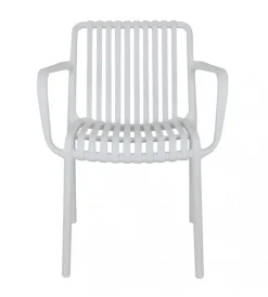Online Sedia da esterno impilabile elica garden "giuly" in polipropilene bianco 58x57x80 cm Mobili Da Giardino E Accessori