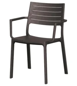 Best Sedia da esterno "metaline" in polipropilene effetto metallo colore bronzo, 60x53x81 cm Mobili Da Giardino E Accessori