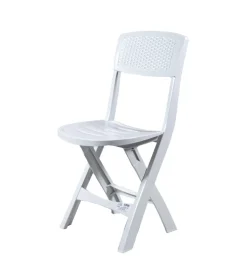 Mobili Da Giardino E Accessori|Sedia da esterno pieghevole "mistral" in polipropilene bianco 39x47x81 cm