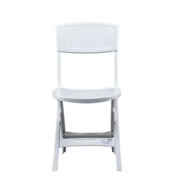 Mobili Da Giardino E Accessori|Sedia da esterno pieghevole "mistral" in polipropilene bianco 39x47x81 cm