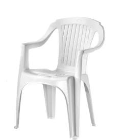 Mobili Da Giardino E Accessori|Sedia da esterno "verona" in polipropilene colore bianco con schienale basso, 57x53x81 cm