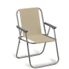 Mobili Da Giardino E Accessori|Sedia da giardino essenza "relax" in acciaio e pvc beige 53x47x76 cm