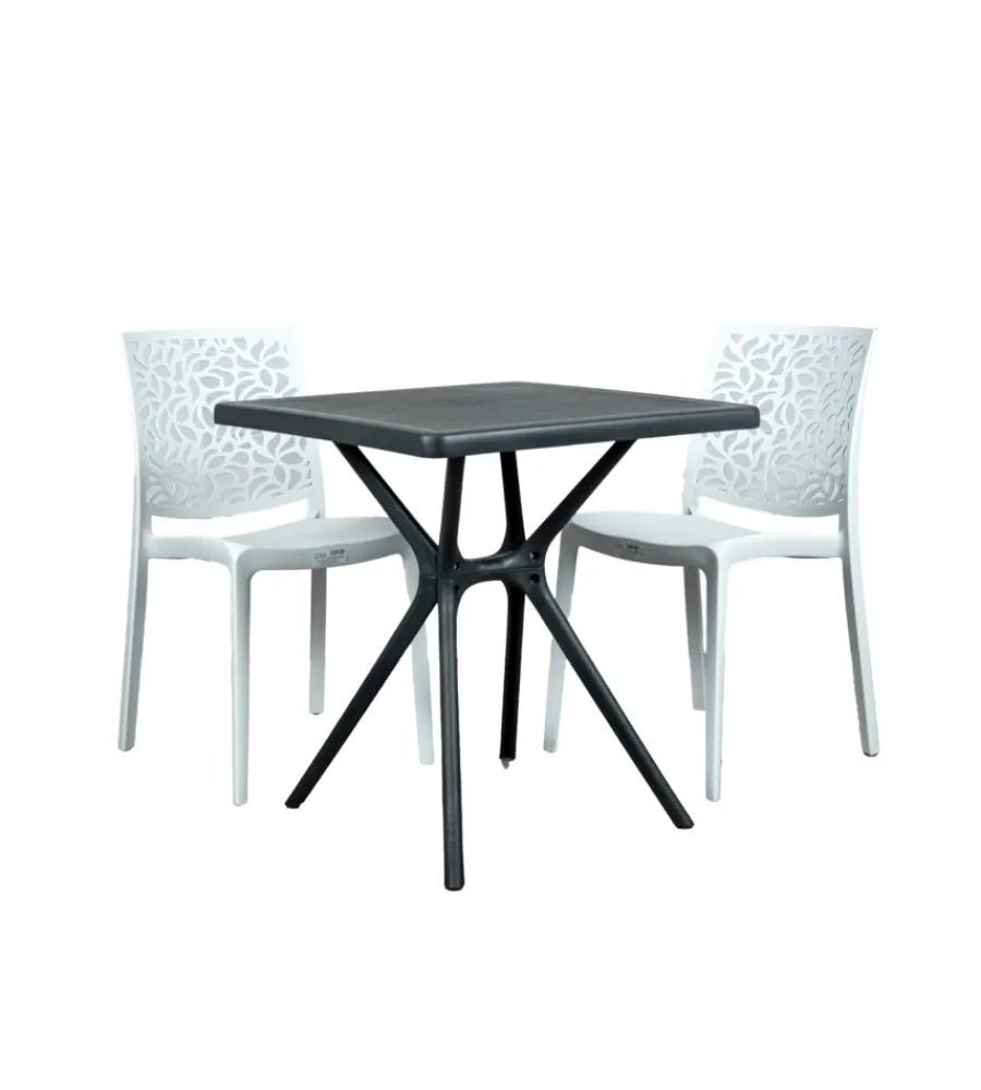 Sedie E Sgabelli- Sedia da interno monoblocco "london" in resina bianco, 44x56x83,5 cm