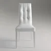 BellaHome Sedie E Sgabelli|Sedia da pranzo "dallas" in ecopelle bianco 46x45x100 cm