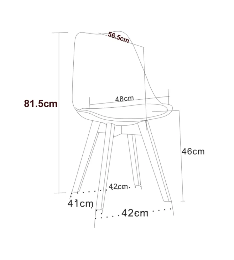 Discount Sedia da pranzo "leila" senape con gambe in legno 6 pezzi Sedie E Sgabelli