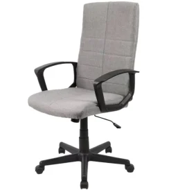BellaHome Sedie Ufficio|Sedia da ufficio "montreal" con braccioli grigia, 59x65x99/109 cm