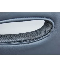 Sedie Ufficio|Sedia da ufficio in ecopelle nera, 65x63x109-118 cm