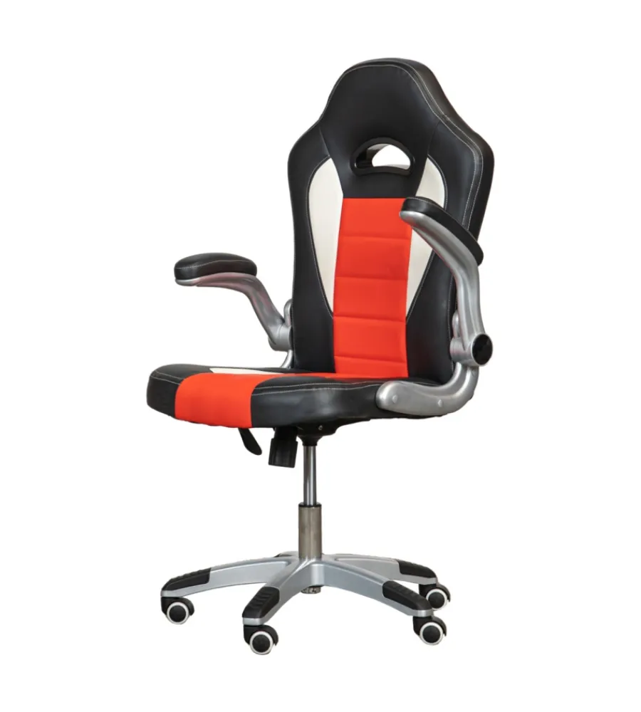 Sedie Ufficio-BellaHome Sedia gaming "rider" rossa, 65x62x110 cm