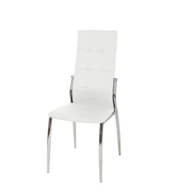 Sedia "madeira" ecopelle bianca, 44x54x100 cm Sedie E Sgabelli