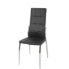 Sedie E Sgabelli-BellaHome Sedia "madeira" ecopelle nera, 44x54x100 cm