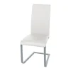BellaHome Sedie E Sgabelli|Sedia "tenerife" ecopelle bianca, 44x55x98 cm