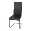 Sedie E Sgabelli-BellaHome Sedia "tenerife" ecopelle nera, 44x55x98 cm