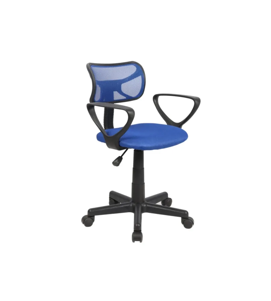 Sedie Ufficio- Sedia ufficio blu "spot2" con braccioli, 54x87x44 cm