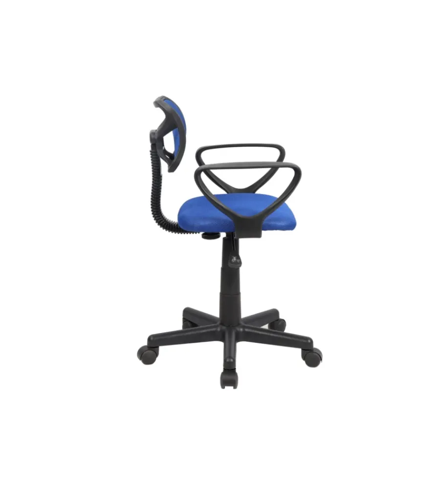 Sedie Ufficio- Sedia ufficio blu "spot2" con braccioli, 54x87x44 cm