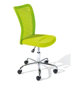 New Sedia ufficio in tessuto con ruote, verde Sedie Ufficio