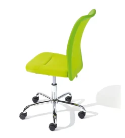 New Sedia ufficio in tessuto con ruote, verde Sedie Ufficio