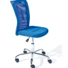 Sedie Ufficio|Sedia ufficio in tessuto con ruote, blu
