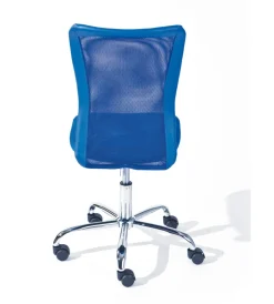 Sedie Ufficio|Sedia ufficio in tessuto con ruote, blu