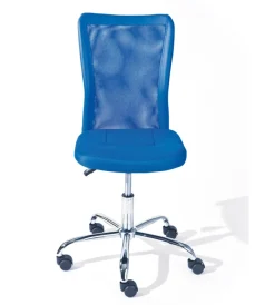 Sedie Ufficio|Sedia ufficio in tessuto con ruote, blu