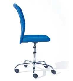 Sedie Ufficio|Sedia ufficio in tessuto con ruote, blu