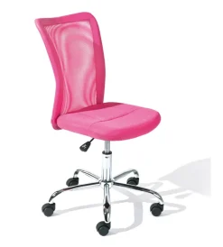 Sedie Ufficio- Sedia ufficio in tessuto con ruote, fuxia