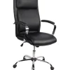 New Sedia ufficio "princeton" in ecopelle nera, 64x75x115-123 cm Sedie Ufficio