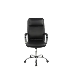 New Sedia ufficio "princeton" in ecopelle nera, 64x75x115-123 cm Sedie Ufficio