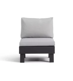 Keter Mobili Da Giardino E Accessori|Seduta con schienale e cuscino "elements" in polipropilene grafite 65x74x73 cm