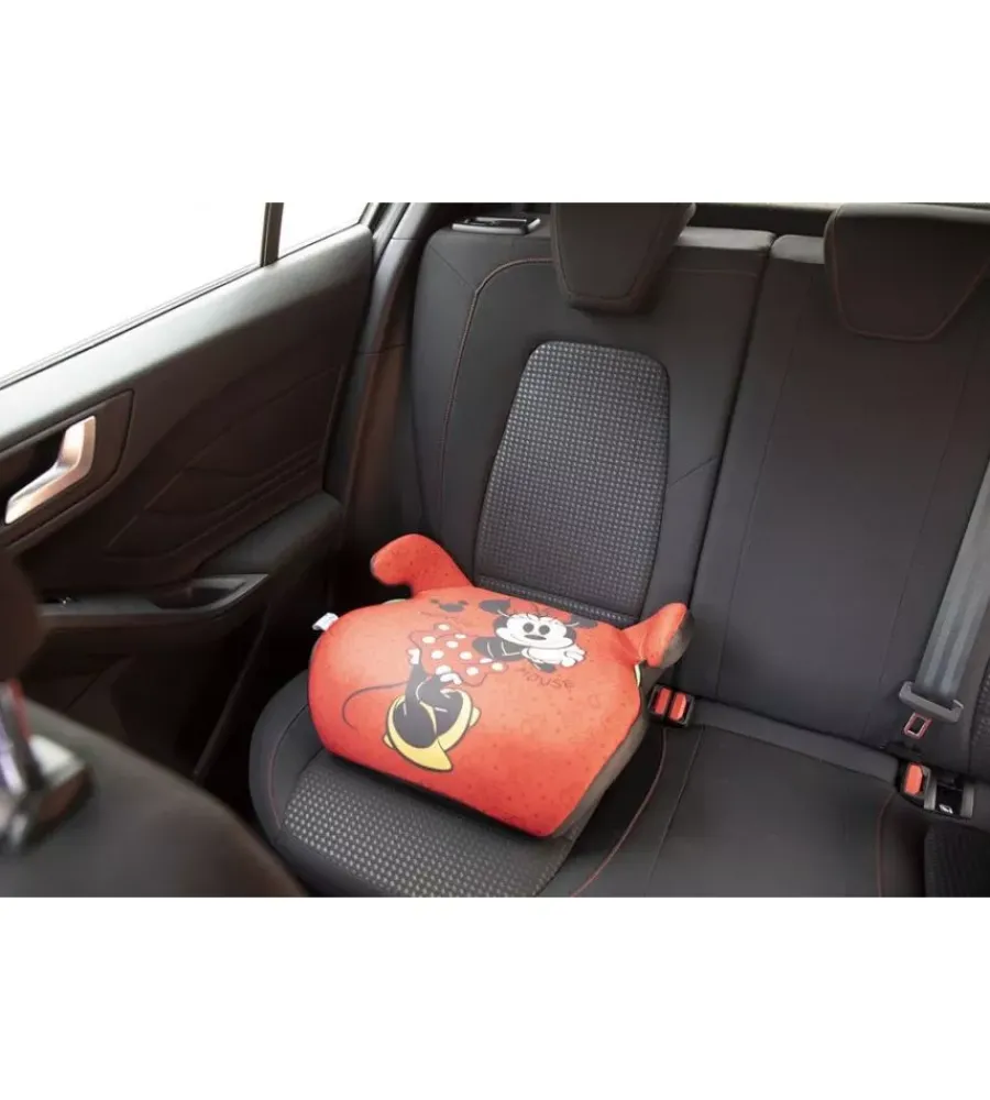 Auto Interno- Seggiolino alzabimbo auto disney "minnie" per bambini con altezza da 125 a 150 cm, ece r129