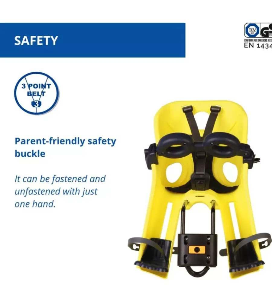 New Seggiolino anteriore per bicletta bellelli "freccia" hi viz, portata massima 15 kg Bici