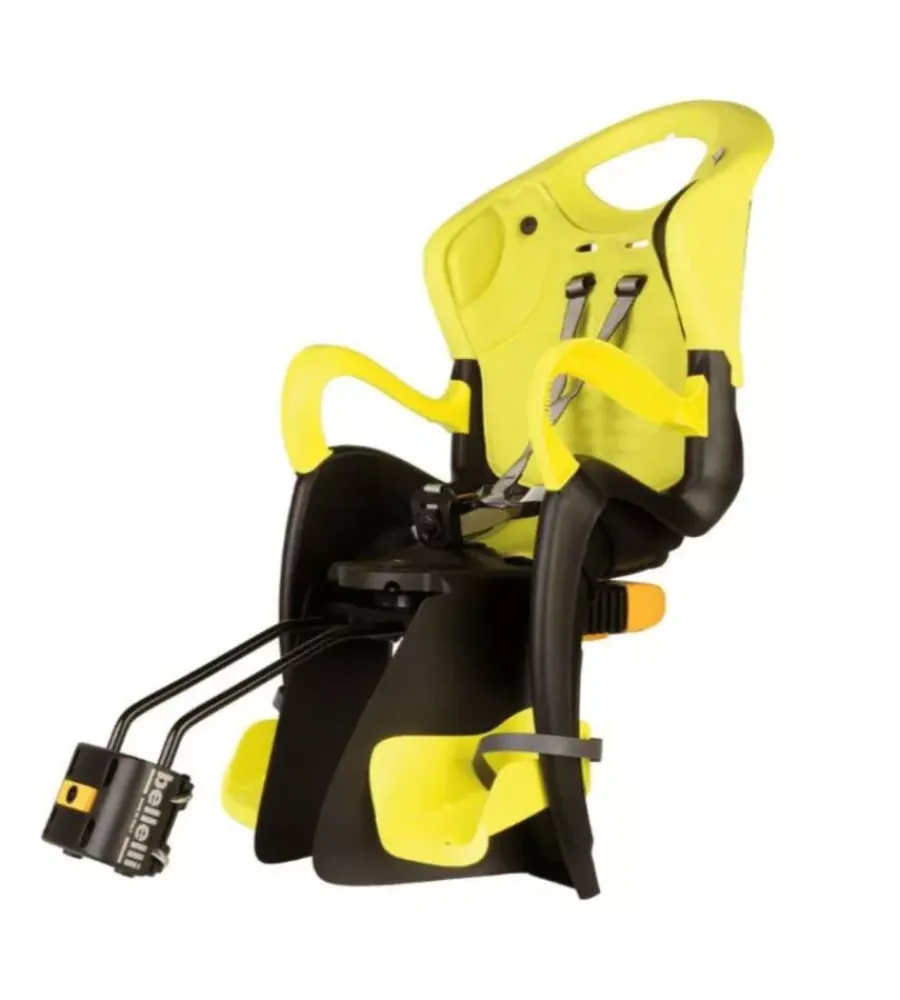 Bici- Seggiolino bici posteriore bellelli "tiger" giallo, portata massima 22 kg