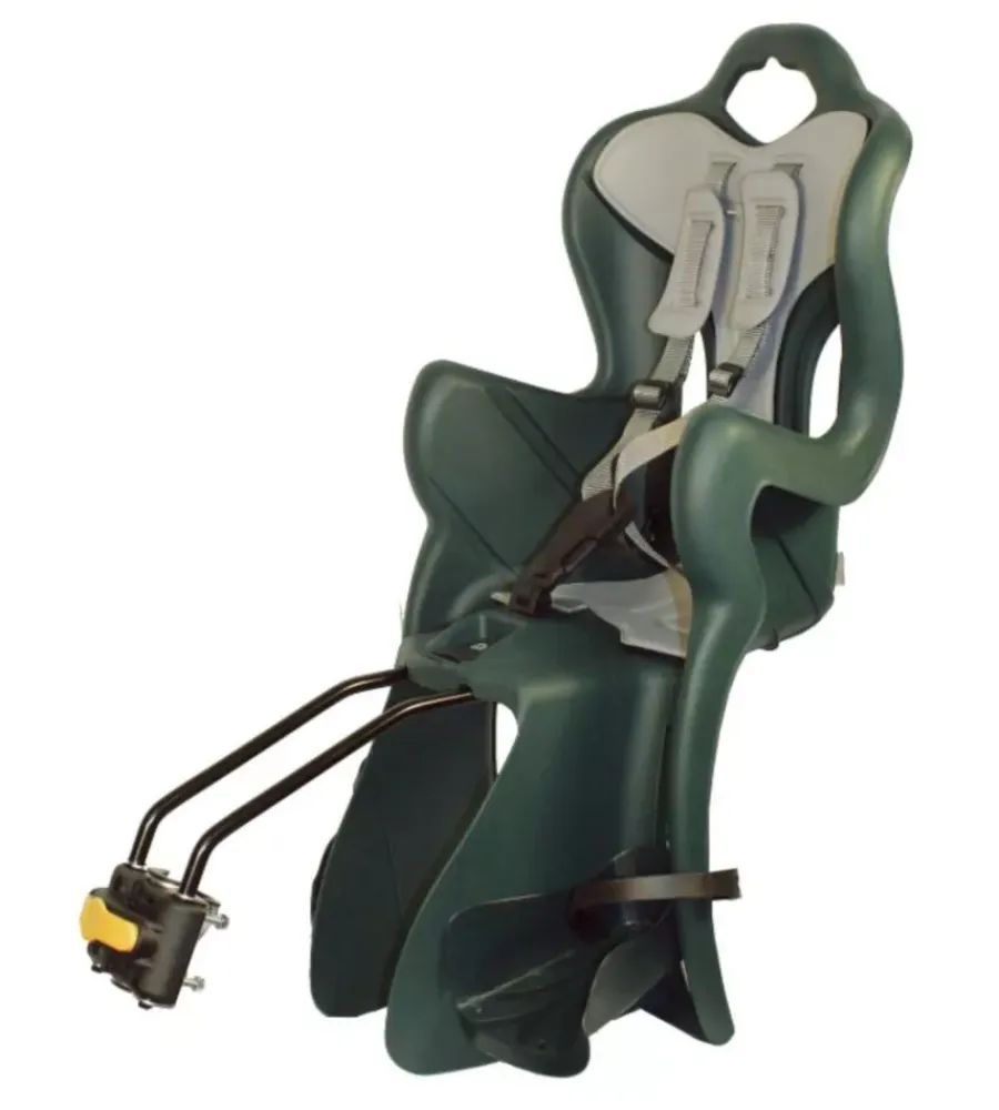 Bici- Seggiolino bici posteriore bellelli "b-one lux" verde, portata massima 22 kg