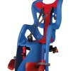 Bici|Seggiolino posteriore blu per bicicletta per bambini, max. 22 kg, da 3 a 8 anni - si fissa al portapacchi