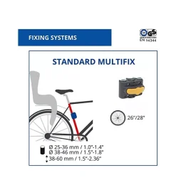 Bici- Seggiolino posteriore nero e rosso per bicicletta per bambini, max. 22 kg, da 3 a 8 anni - si fissa al telaio
