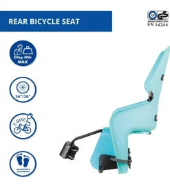 Bici|Seggiolino posteriore per bicicletta bellelli "lotus" sky blue, portata massima 22 kg