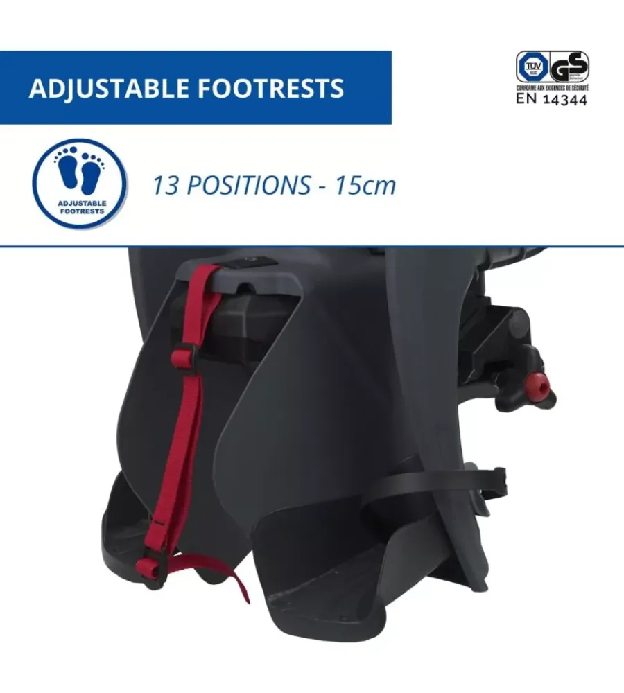 Outlet Seggiolino posteriore per bicicletta bellelli "mr fox" dark grey, portata massima 22 kg Bici