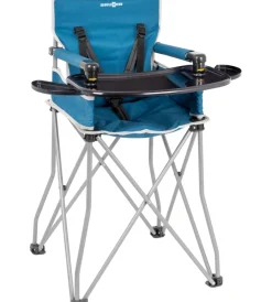 Brunner Campeggio|Seggiolone da viaggio salvaspazio per bambini 6 mesi a 4 anni "action baby equiframe" in acciaio e poliestere blu 49,5x67x58/94 cm