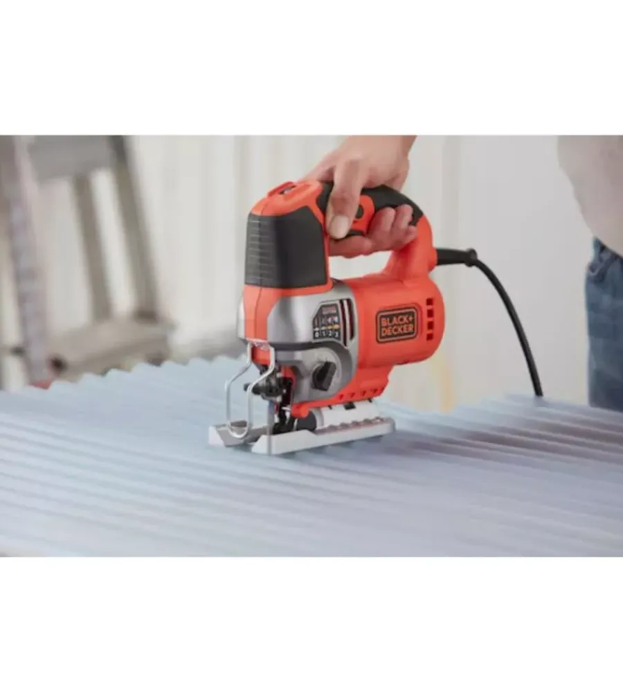 Seghetti Alternativi E Gattuccio-Black+Decker Seghetto alternativo "bes610k-qs" lama 19 mm 650w