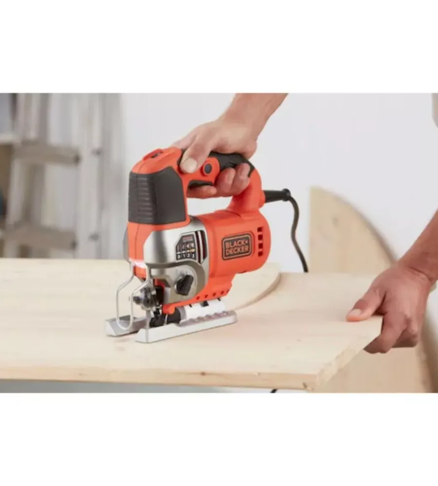 Seghetti Alternativi E Gattuccio-Black+Decker Seghetto alternativo "bes610k-qs" lama 19 mm 650w
