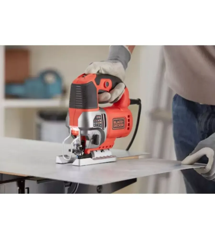 Seghetti Alternativi E Gattuccio-Black+Decker Seghetto alternativo "bes610k-qs" lama 19 mm 650w