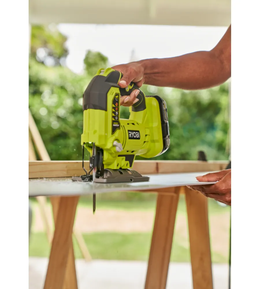 Seghetti Alternativi E Gattuccio-Ryobi Seghetto alternativo pendolare a batteria "r18js-0" 25mm 18v, solo corpo macchina
