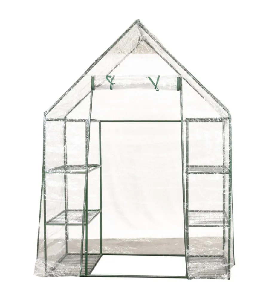 Coltivazione E Cura|Serra da esterno "barbara" con 8 ripiani e telo in pvc 140x70x190 cm