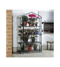 Coltivazione E Cura-Verdemax Serra da giardino "azalea" con 4 ripiani big 90x50x163 cm