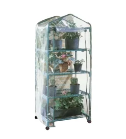 New Serra da giardino "azalea" con 4 ripiani 70x50x158 cm Coltivazione E Cura