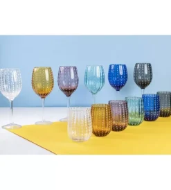 Stoviglie|Servizio di bicchieri "shiraz" in vetro colorato, 6 pezzi