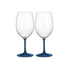 Brunner Campeggio|Set 2 bicchieri per vino "wineglass thango blue" in policarbonato 60 cl