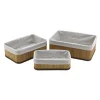 Accessori Bagno-Easy System Set 3 cestini in bambù naturale