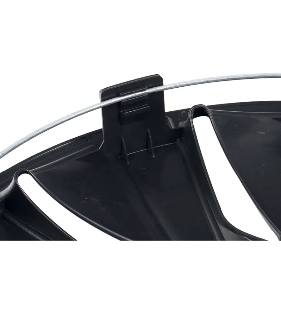Auto Esterno-Sparco Set 4 copricerchi 15" pollici copriruota auto lazio spc1591bksv nero argento