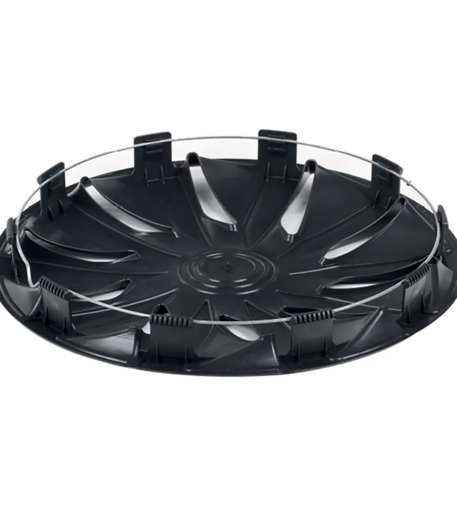 Auto Esterno-Sparco Set 4 copricerchi 15" pollici copriruota auto lazio spc1591bksv nero argento